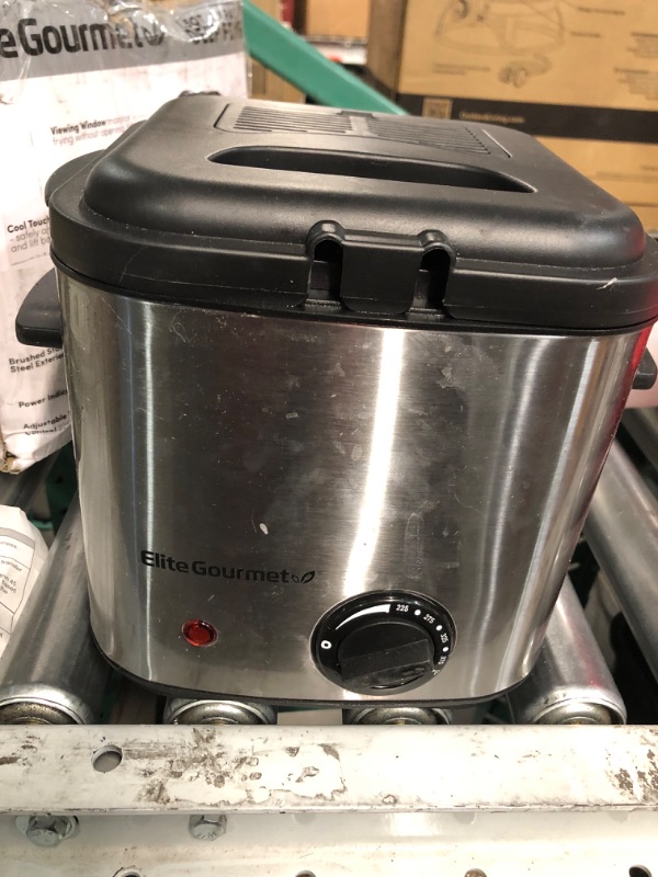 Photo 4 of **See notes** Elite Gourmet - 1.5Qt. Deep Fryer - Stainless Steel