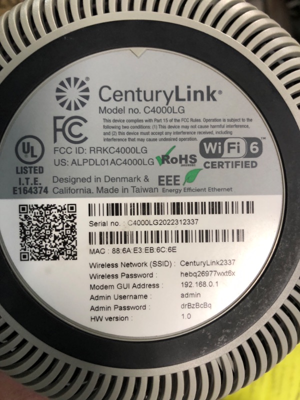 Photo 3 of CenturyLink Bonded Line Wi Fi DSL Router