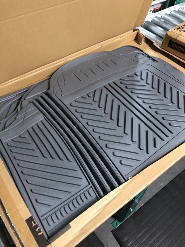 Photo 2 of Motor Trend FlexTough Performance All Weather Rubber Car Floor Mats 