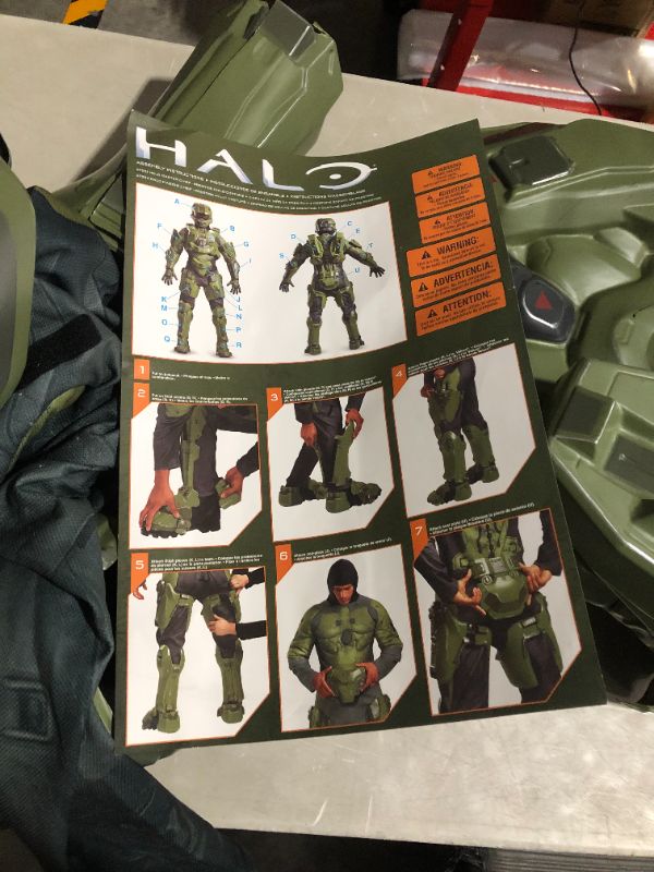 Photo 5 of ***DAMAGED - USED - SEE NOTES***
Disguise Men's Halo Master Chief Ultra Prestige Costume X-Large Green