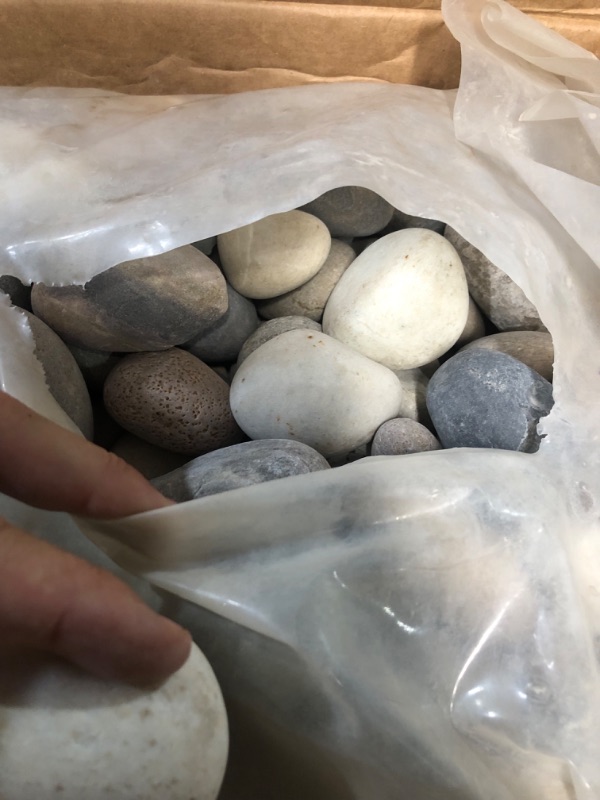 Photo 2 of **STOCK IMAGE FOR SAMPLE**
CNZ Decorative Ornamental River Light Color Pebble Stone for Fresh Water Fish Animal Plant Aquariums, Landscaping, Home Decor (2"-3" 40 LBS) MULTICOLOR