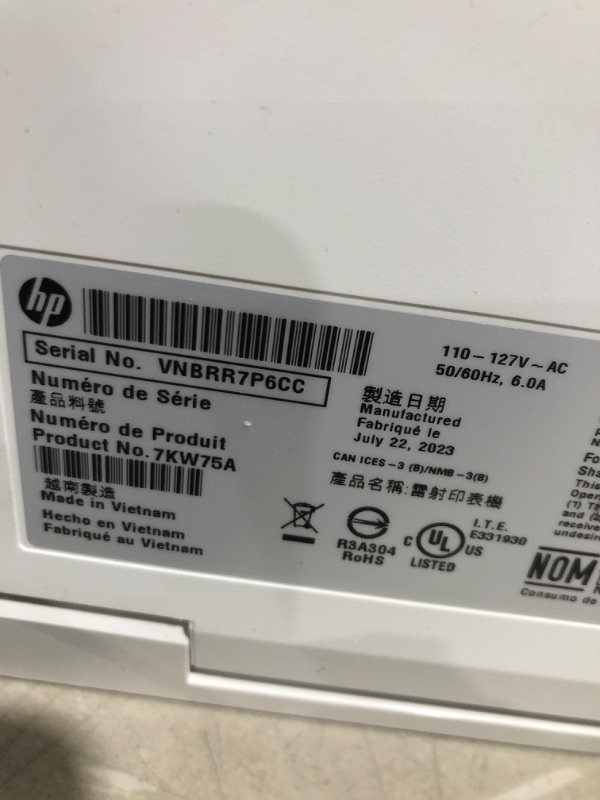 Photo 7 of * used * see notes * 
HP Color LaserJet Pro M283fdw Wireless All-in-One Laser Printer, Remote Mobile Print, Scan & Copy, Duplex Printing