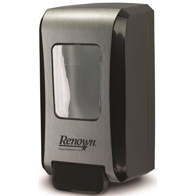 Photo 1 of **STOCK PHOTO FOR REFERENCE ONLY**
Renown FMX-20 Hand Soap Dispenser, Black / Chrome