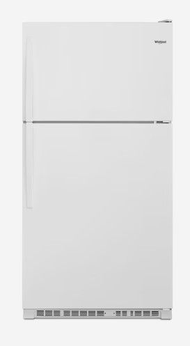 Photo 1 of Whirlpool 20.5-cu ft Top-Freezer Refrigerator (White)
