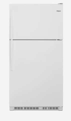 Photo 1 of Whirlpool 20.5-cu ft Top-Freezer Refrigerator (White)
