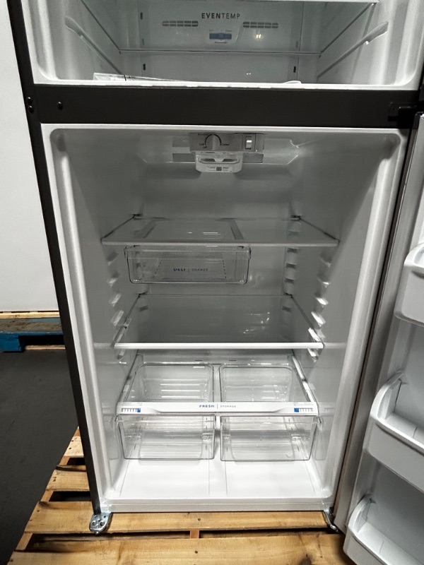 Photo 3 of Frigidaire Garage-Ready 18.3-cu ft Top-Freezer Refrigerator (Easycare Stainless Steel)
