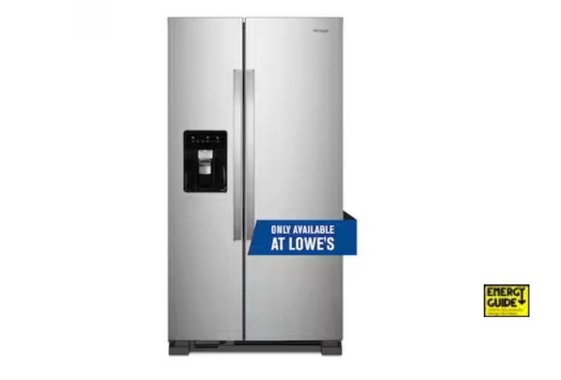 Photo 1 of Whirlpool 24.6-cu ft Side-by-Side Refrigerator with Ice Maker (Fingerprint Resistant Stainless Steel)