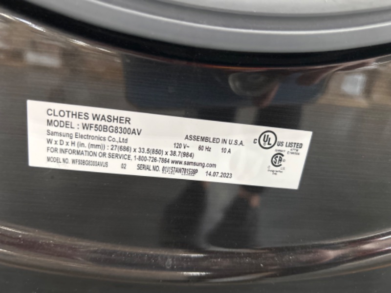 Photo 4 of Samsung Bespoke 5.3-cu ft High Efficiency Stackable Steam Cycle Smart Front-Load Washer (Brushed Na