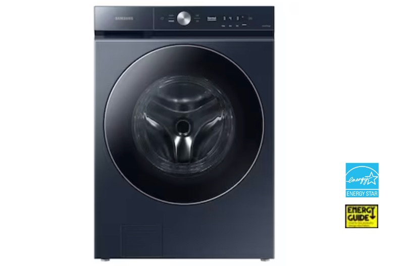 Photo 1 of Samsung Bespoke 5.3-cu ft High Efficiency Stackable Steam Cycle Smart Front-Load Washer (Brushed Na