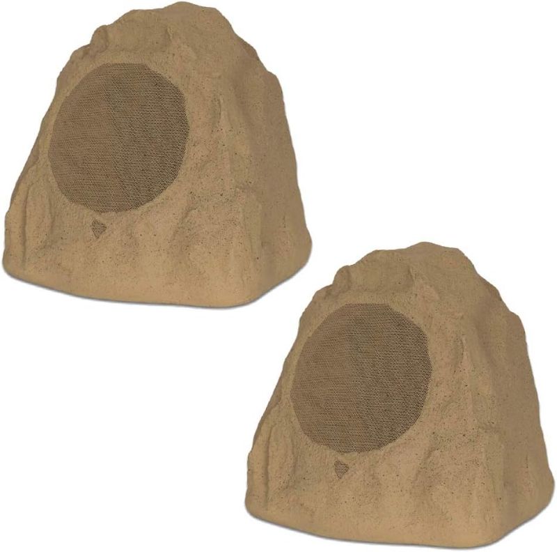 Photo 1 of Theater Solutions 2R8S Outdoor Sandstone 8" Rock 2 Speaker Set