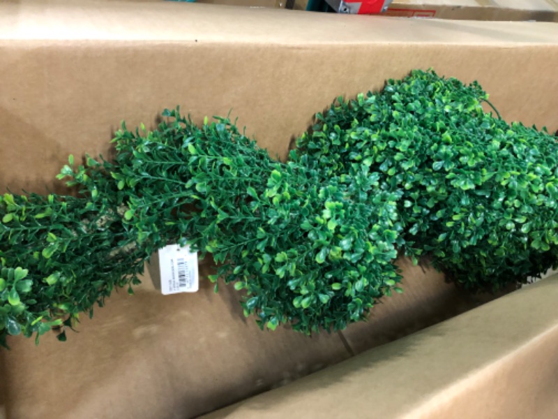 Photo 3 of Nearly Natural 5517 4' Spiral Boxwood Artificial Tree,  Green