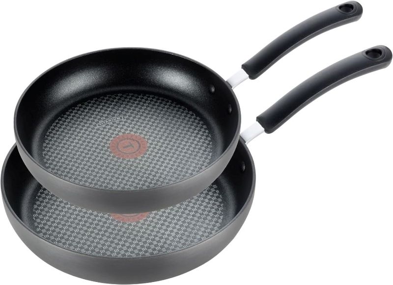 Photo 1 of *USED* TONS OF MARKS* T-fal Ultimate Hard Anodized Nonstick Fry Pan Set 10, 12 InchGrey