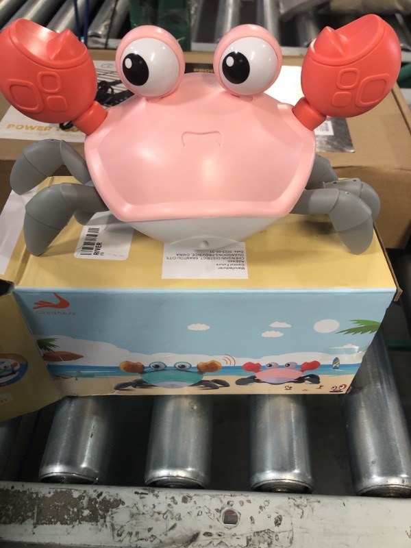 Photo 2 of Baby Girl Toys Tummy Time: Pink Crawling Crab Babies Montessori Toy 4 5 6 7 8 9 10 11 12 18 Learning 36 Months 3 Year Old Toddler Birthday Gifts Educational Stuff for Infant Girls 0 1 2 Essentials