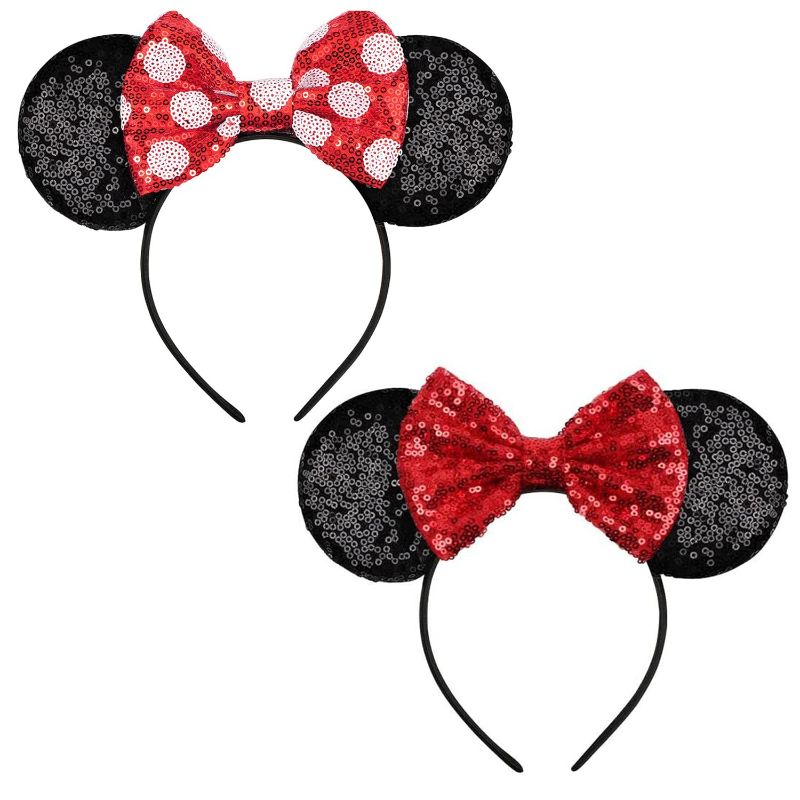 Photo 1 of  2 Pack Mickey Ears,  (Red Dot & Red)