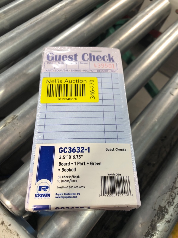 Photo 2 of Amercare Royal Green Guest Check Paper Receipt Book, 