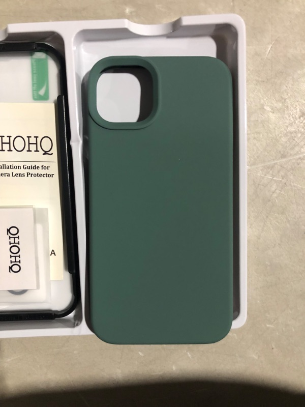 Photo 5 of QHOHQ [5 in 1] for iPhone 14 Plus Case, MIDNIGHT GREEN