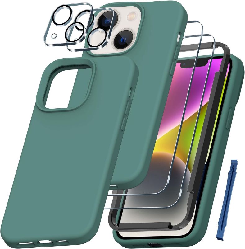 Photo 1 of QHOHQ [5 in 1] for iPhone 14 Plus Case, MIDNIGHT GREEN