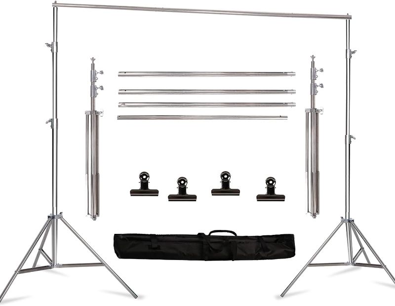 Photo 1 of * incomplete * 
GSKAIWEN 8.5 * 10 FT Stainless Steel Backdrop Stand,