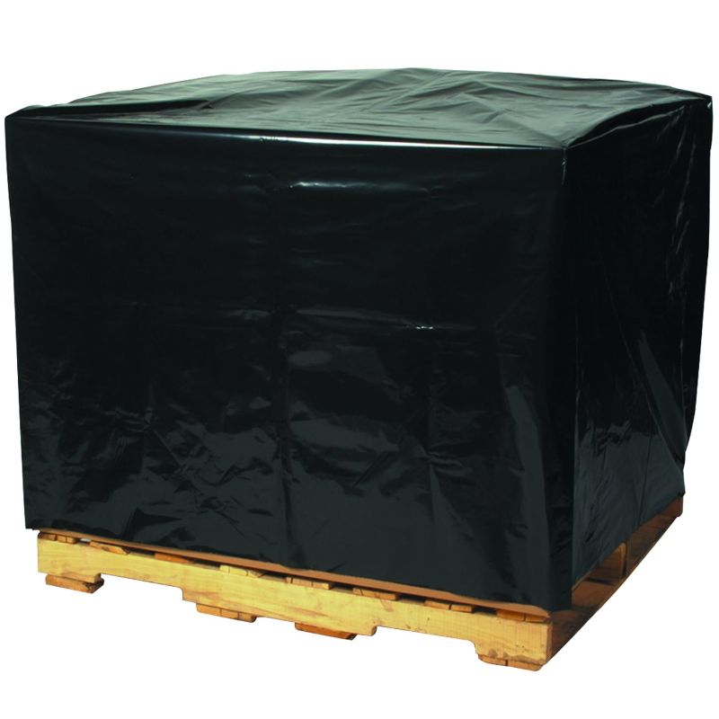 Photo 1 of  BOX USA BPC164 Pallet Covers, 3 mil, 48" x 42" x 48", Black (Pack of 50)