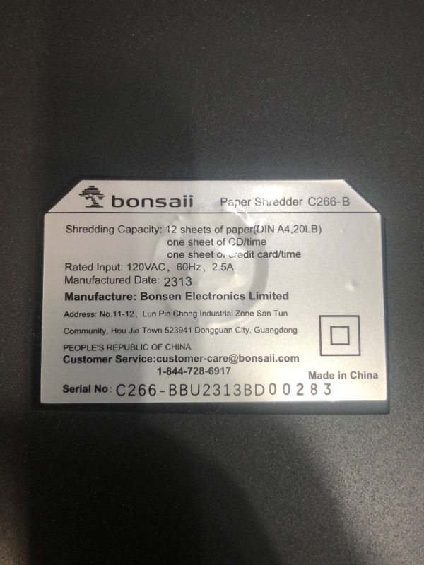 Photo 3 of Bonsaii 12-Sheet Micro Cut Shredders for Home Office