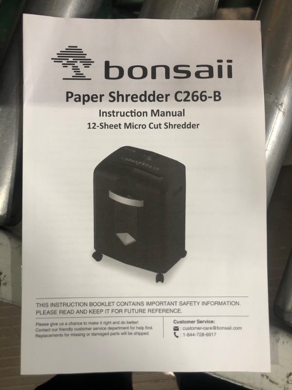 Photo 1 of Bonsaii 12-Sheet Micro Cut Shredders for Home Office