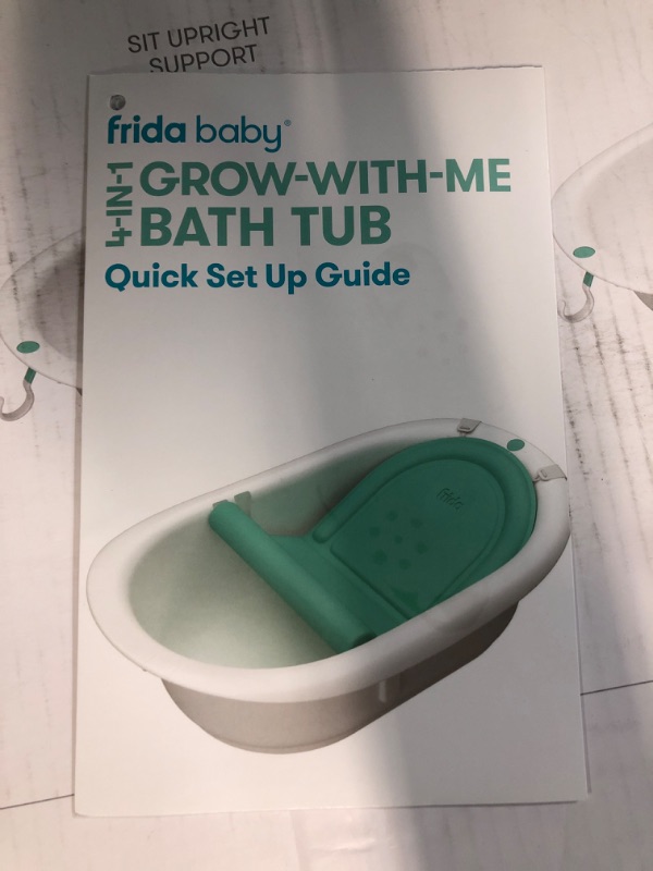 Photo 2 of 4-in-1 Grow-with-Me Bath Tub by Frida Baby Transforms Infant Bathtub to Toddler Bath Seat with Backrest for Assisted Sitting in Tub