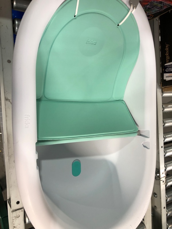 Photo 3 of 4-in-1 Grow-with-Me Bath Tub by Frida Baby Transforms Infant Bathtub to Toddler Bath Seat with Backrest for Assisted Sitting in Tub