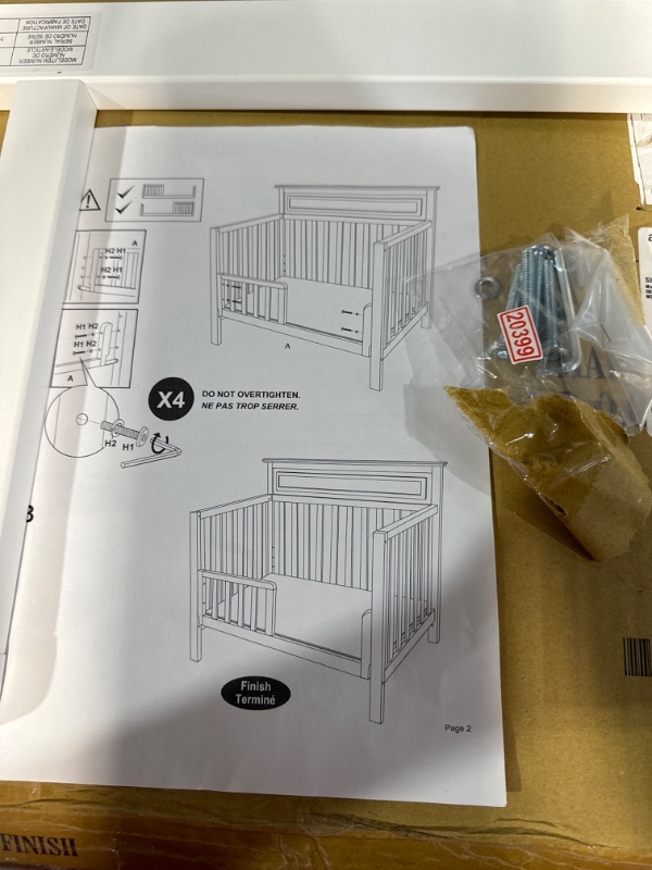 Photo 4 of DaVinci Mini Toddler Bed Conversion Kit for Kalani and Autumn Mini Crib - White