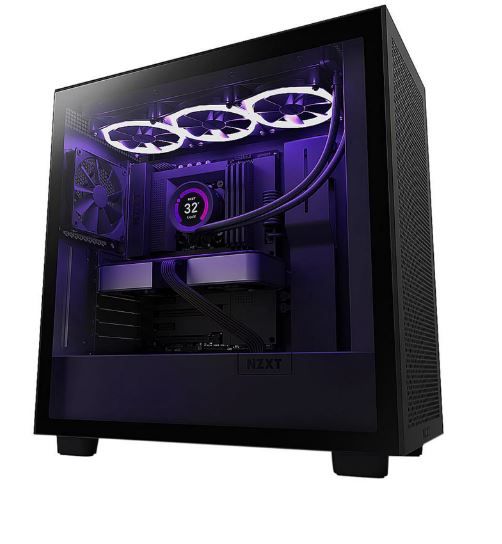 Photo 1 of NZXT H7 Flow Black - Mid-Tower Airflow PC Gaming Case - Tempered Glass - Enhanced Cable Management - Water-Cooling Ready