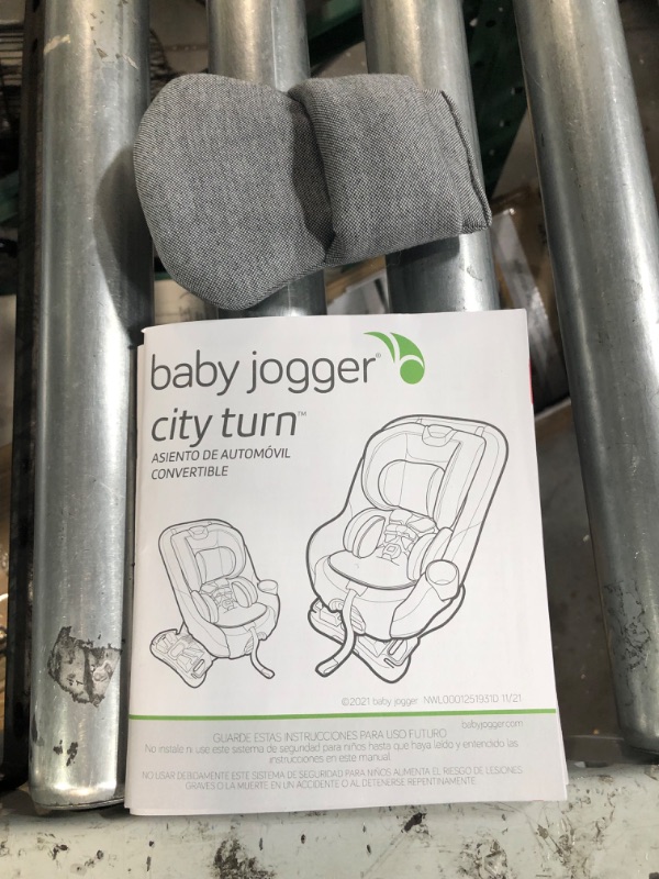 Photo 2 of Baby Jogger City Turn Rotating Convertible Car Seat | Unique Turning Car Seat Rotates for Easy in and Out, Phantom Grey