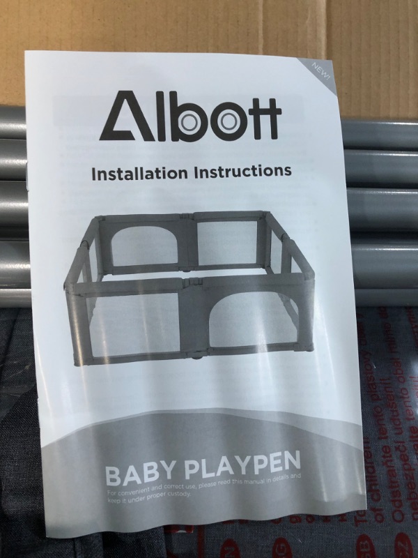 Photo 3 of Albott Baby Playpen- Foldable Playpen for Babies and Toddlers 89x89 