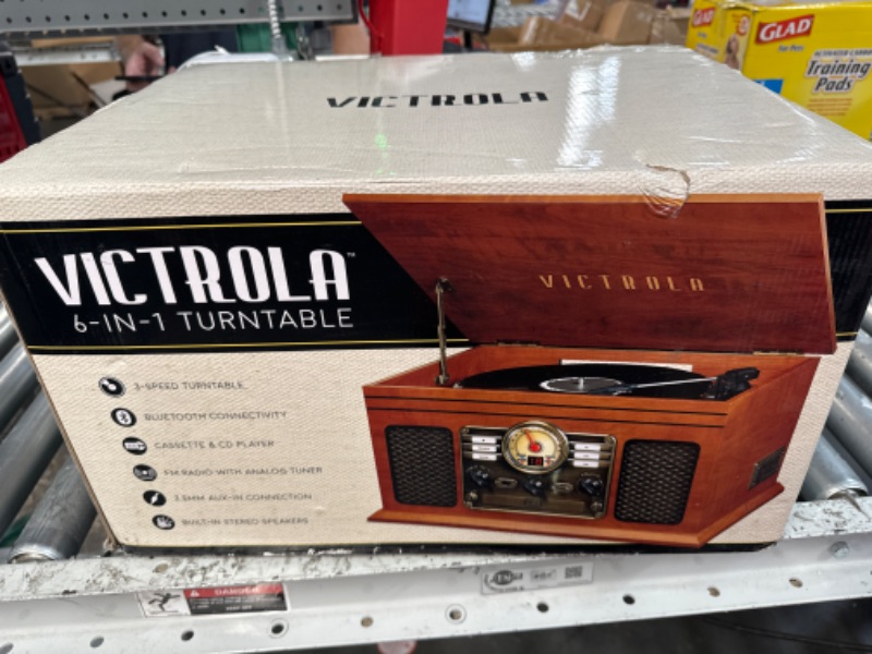 Photo 2 of Victrola Nostalgic 6-in-1 Bluetooth Record Player & Multimedia Center with Built-in Speakers