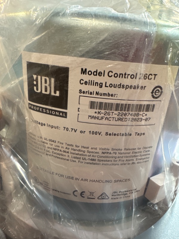 Photo 4 of JBL Professional Control 26CT 6.5-Inch Ceiling Loudspeaker Transducer Assemblies