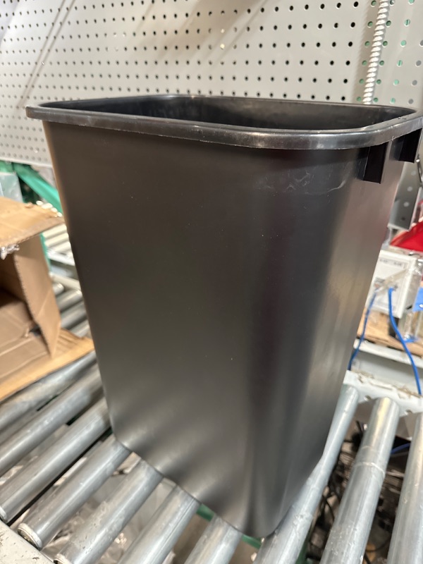 Photo 3 of Storex Large Waste Basket 15.5 x 11 x 20.75 Inches, Black 