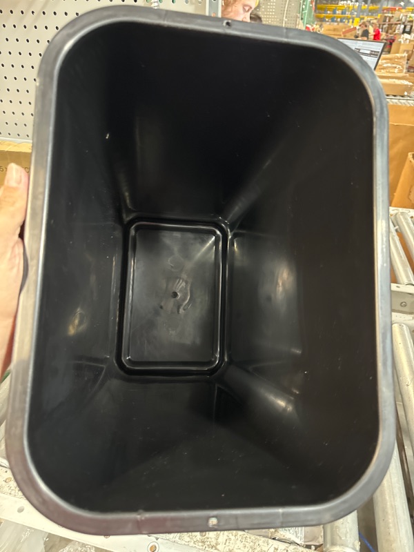 Photo 4 of Storex Large Waste Basket 15.5 x 11 x 20.75 Inches, Black