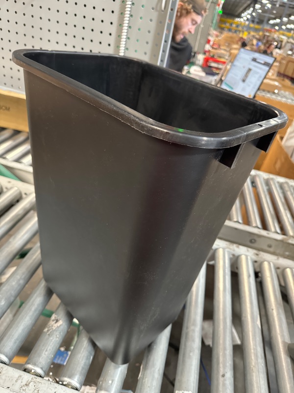 Photo 2 of Storex Large Waste Basket 15.5 x 11 x 20.75 Inches, Black