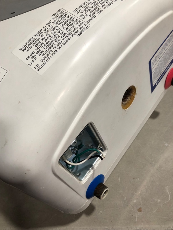 Photo 8 of ***USED - CORRODED - WIRES CUT - SEE PICTURES - UNABLE TO TEST***
Bosch Electric Mini-Tank Water Heater Tronic 3000 T 7-Gallon (ES8)