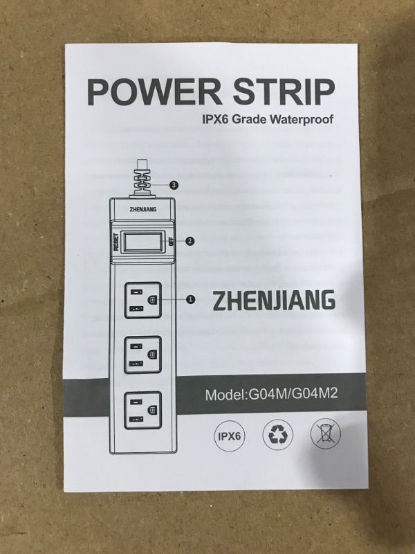 Photo 1 of Outdoor Power Strip Weatherproof, 10 FT Outdoor Extension Cord 3 Outlets