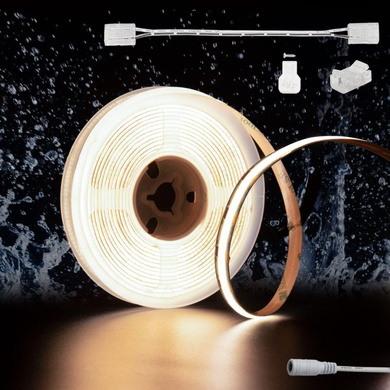 Photo 1 of COB LED Strip Lights White 4000K IP65 Waterproof