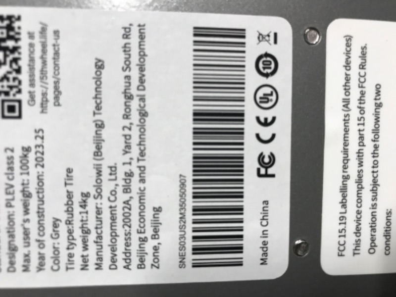 Photo 5 of 5TH WHEEL M1 Electric Scooter - 13.7 Miles Range & 15.5 MPH, 500W Peak Motor, 8" Inner-Support Tires, Triple Braking System, Foldable Electric Scooter for Adults and Teens