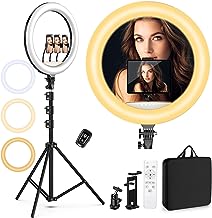 Photo 1 of 22" Ring Light Selfie Ring Light Kit with 75" Tripod, 6500K Dimmable LED Ring Light,