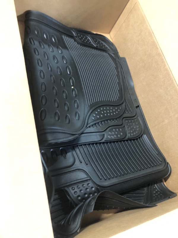 Photo 2 of BDK ProLiner Floor Mats for Cars Trucks SUV, Black 3-Piece Heavy Duty Car Mats