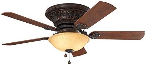 Photo 1 of **LOOKS NEW** Harbor Breeze Lynstead 52-in Bronze LED Indoor Flush mount Ceiling Fan +Light (5-Blade) **SEE NOTES**