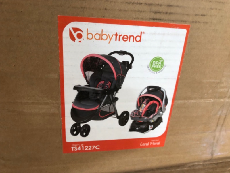 Photo 4 of Baby Trend Nexton Travel System, Coral Floral Coral Floral Nexton Travel System