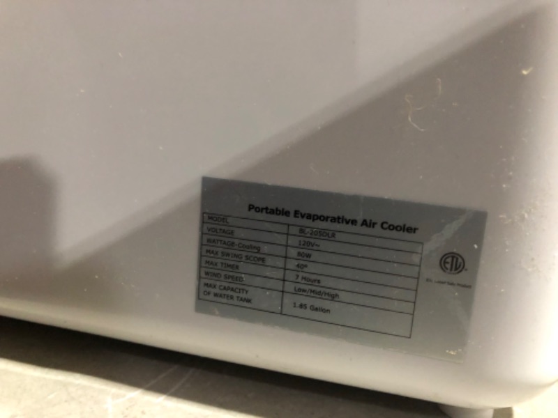 Photo 3 of *PARTS ONLY DOES NOT FUNCTION PROPERLY*
Cozzyben Air Conditioner Portable for Room, 3-IN-1 Evaporative Air Cooler, Windowless Ac 