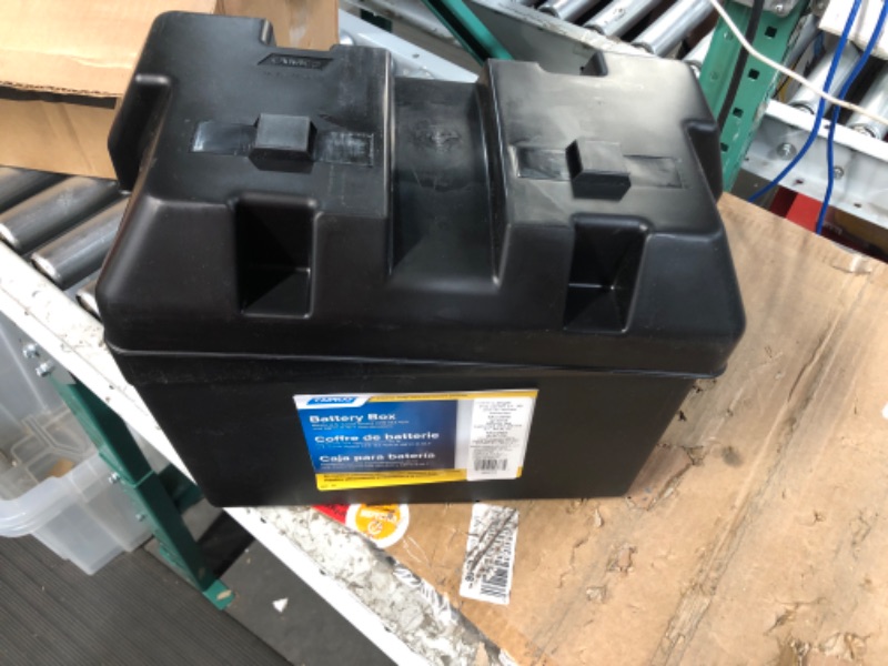 Photo 4 of Camco Large Battery Box with Straps and Hardware - Group 27, 30, 31 |Safely Stores RV, Automotive, and Marine Batteries | Measures Inside