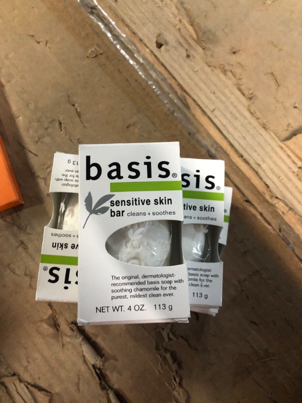 Photo 4 of Basis Sensitive Skin Bar Soap - Body Wash Bar Cleans and Soothes with Chamomile BUNDLE PACK OF 5