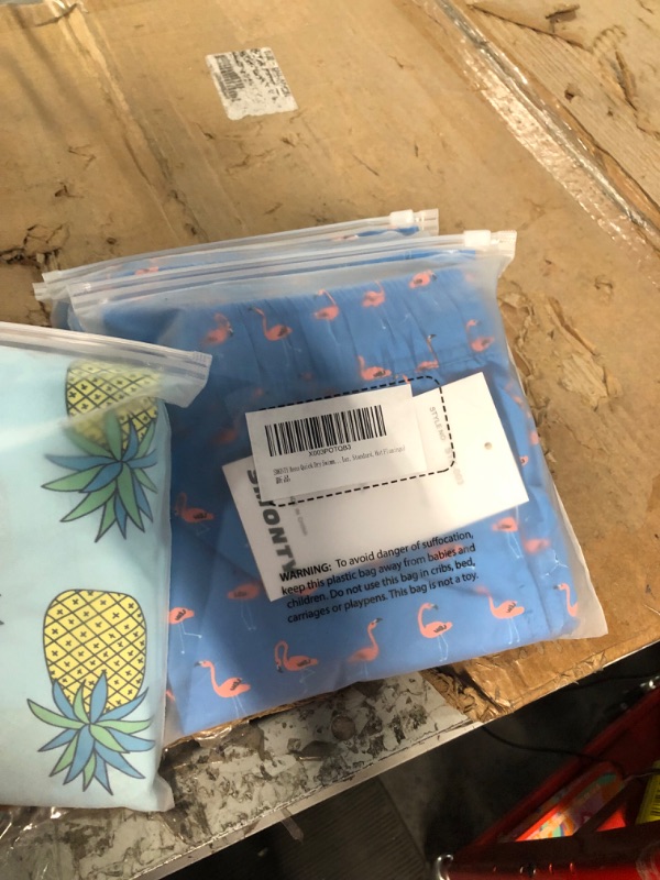 Photo 1 of BUNDLE OF 4 MENS BEACHWEAR SHORTS 3 FLAMINGO ONE PINEAPPLE 