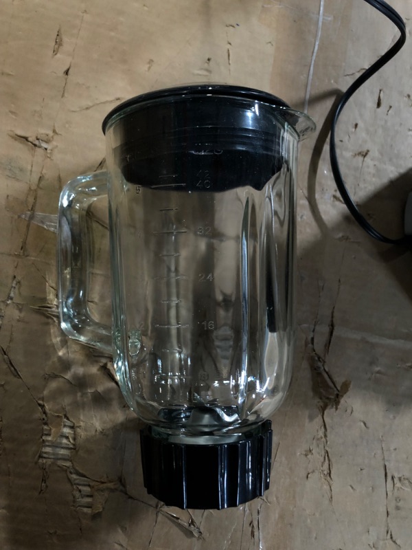 Photo 3 of **FOR PARTS ONLY** BLACK+DECKER Countertop Blender with 5-Cup Glass Jar, 10-Speed Settings, Black, BL2010BG, 8.5 x 9.9 x 13.5 inches