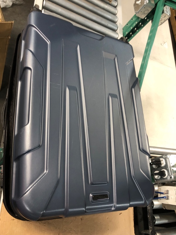 Photo 2 of ***HANDLE DAMAGED - COVERED IN SCRAPES AND SCUFFS - SEE PICTURES***
Samsonite Centric Hardside Expandable Luggage with Spinner Wheels, Blue Slate, 28-Inch